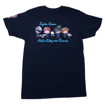 Jujutsu Kaisen & Hello Kitty and Friends Mens T-Shirt Chibi Cast