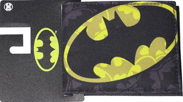 Batman Bat Signal Scattered All Over Print Bi-Fold Canvas Wallet