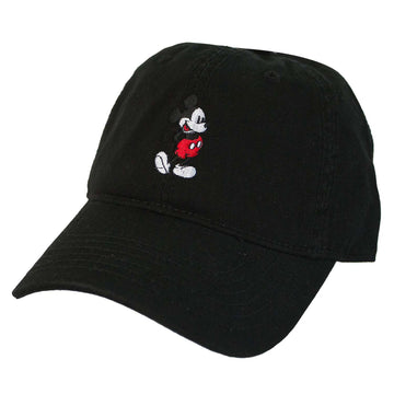 Disney Mickey Mouse Embroidered Cotton Adjustable Dad Hat with Curved Brim