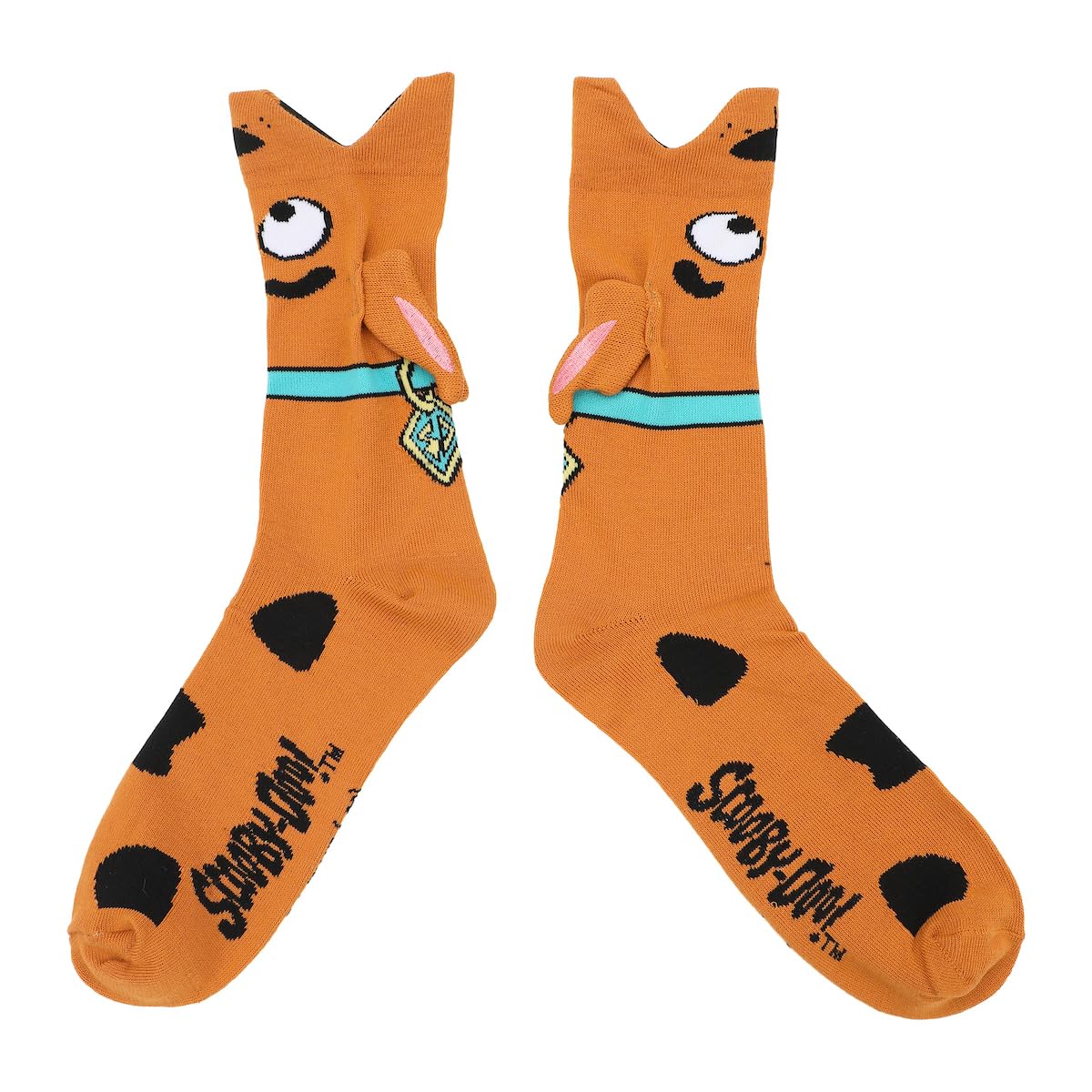 Scooby Doo 3D Plush Ears Brown Crew Socks
