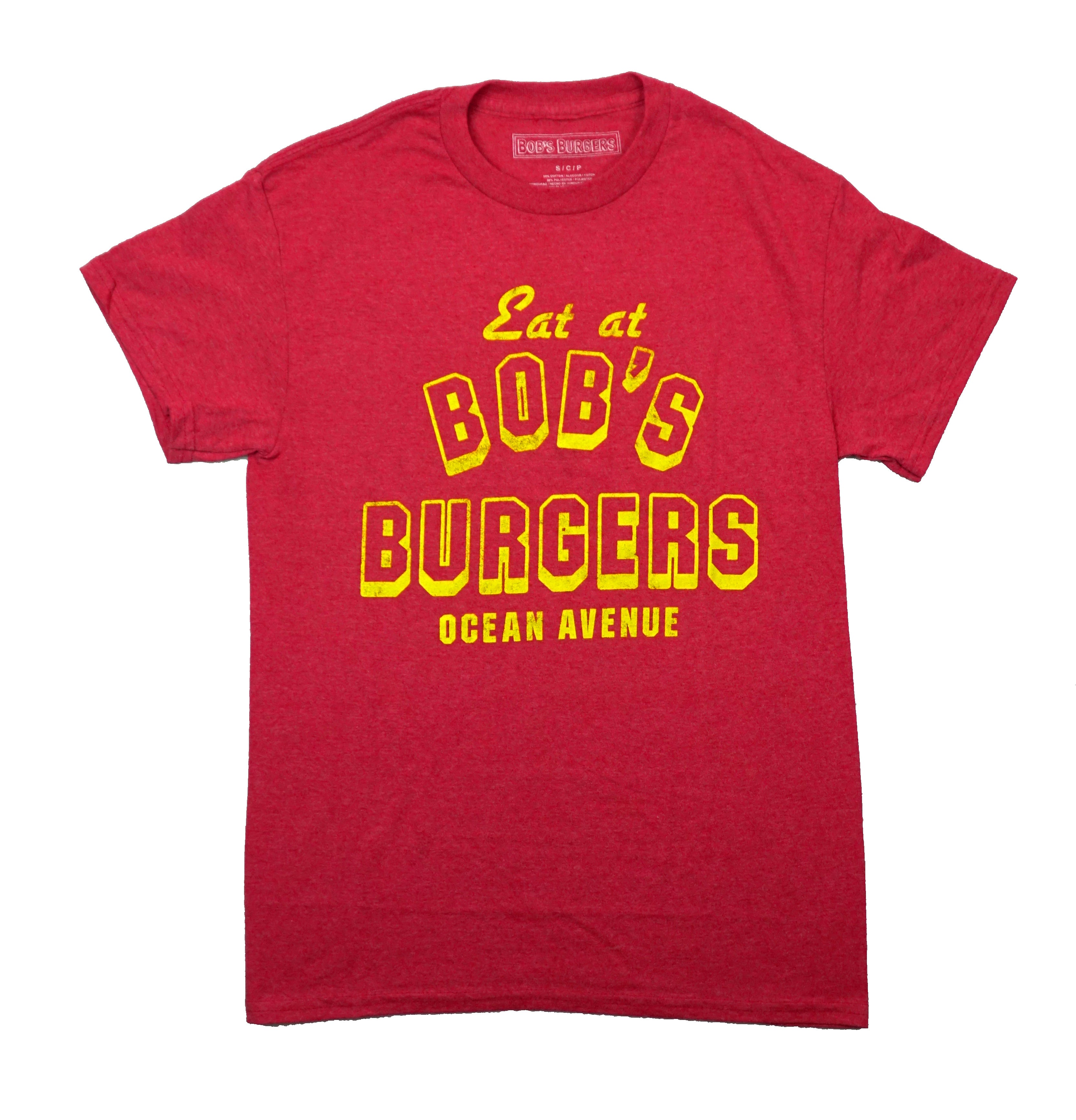 Bob's Burgers Mens T-Shirt -  Eat At Bob's Burgers Ocean Avenue