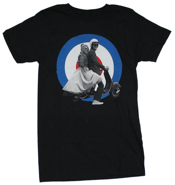 Doctor Who Mens T-Shirt - 10th Doctor and Rose Moped Target Shirt