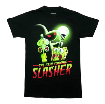 Spongbob Squarepants Mens T-Shirt - The Hash-Slinging Slasher Neon Green