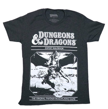 Dungeons & Dragons Mens T-Shirt - Expert Handbook Elmore Art White Print