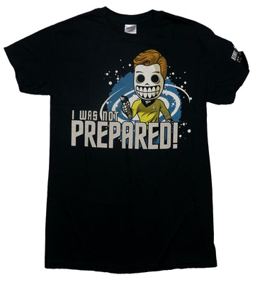 Star Trek Skele-Treks Mens T-Shirt - I Was Not Prepared Logo Captain Kirk