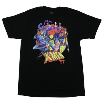 X-Men Mens T-Shirt - Marvel Pastel Colored Cast Above X-Men '97