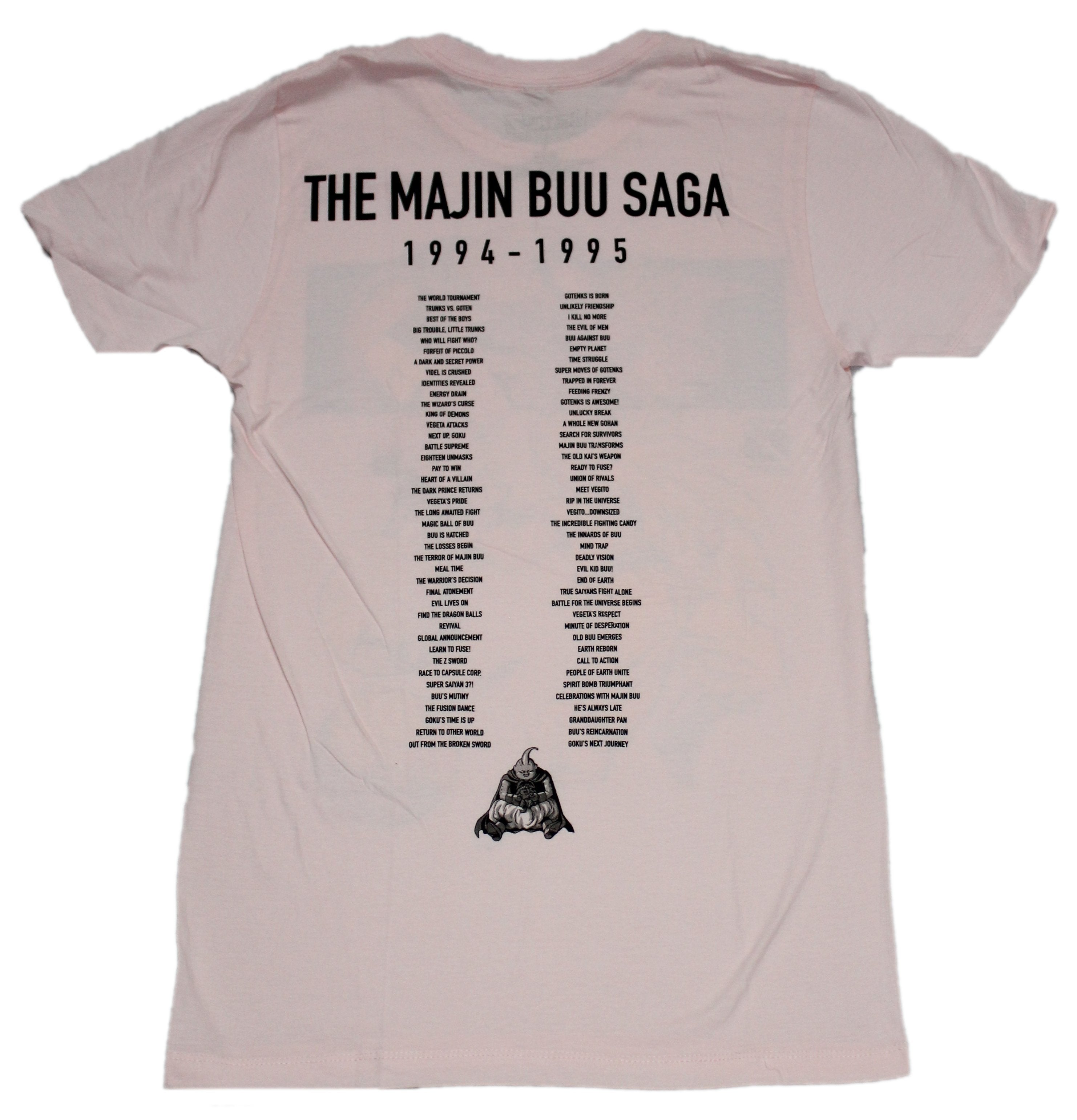 Dragon Ball Z Mens T-Shirt - Majin Buu Saga Action Front Episodes Bac