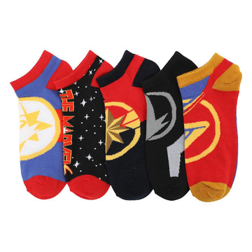 Bioworld Adult The Marvels Movie Ankle Socks 5-Pack - Superhero Style for Your Feet