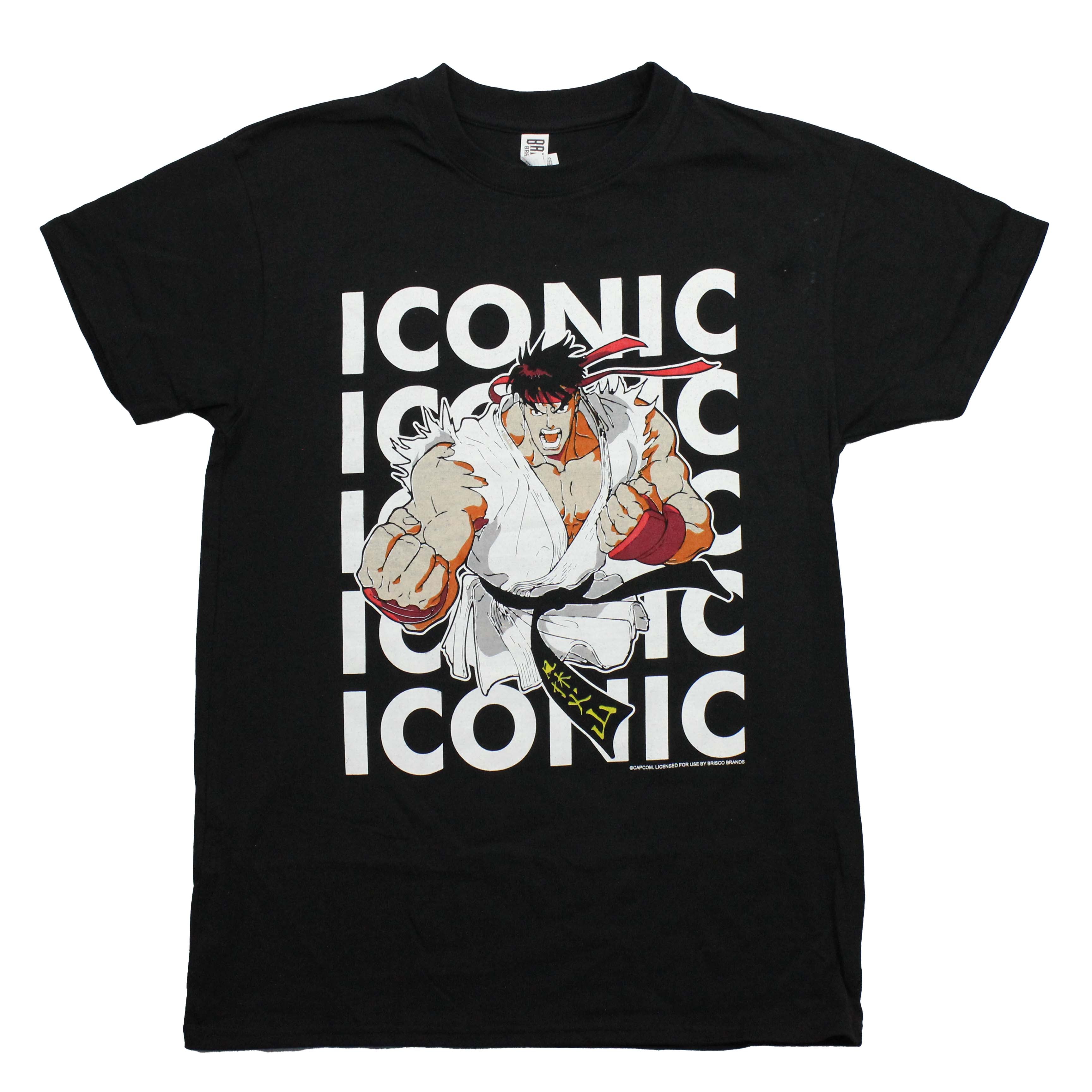 Street Fighter Mens T-Shirt - Repeat Iconic Name Behind Fighter