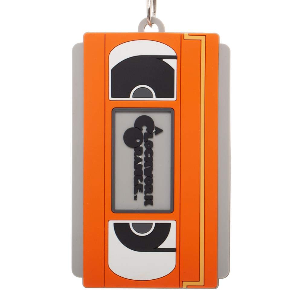 A Clockwork Orange Lanyard with Molded VHS Rubber ID Badge Holder
