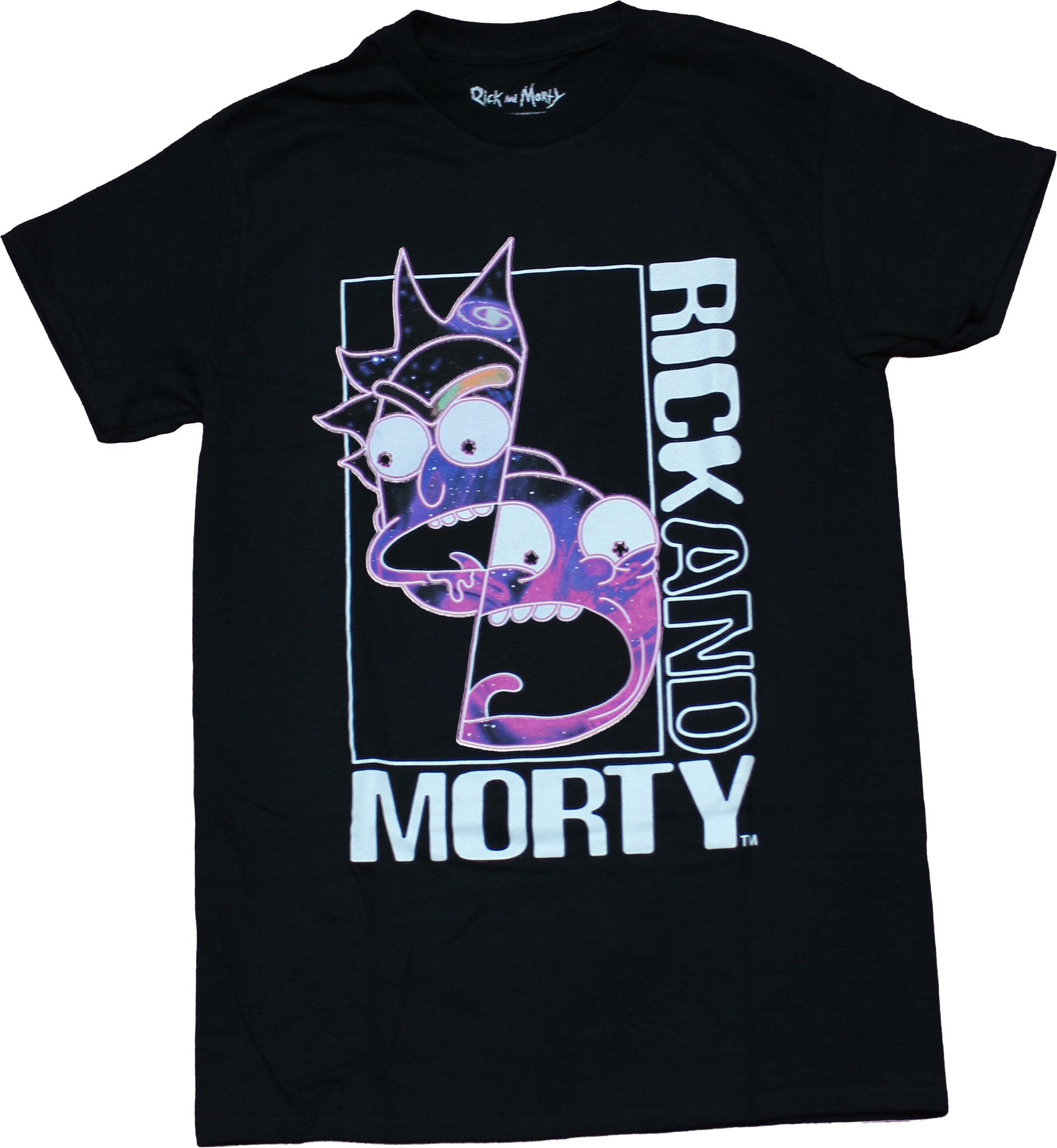 Rick and Morty Mens T-Shirt - Space Filled Screaming Faces