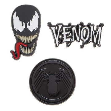 Officially Licensed Venom Lapel Pin 3 Pack