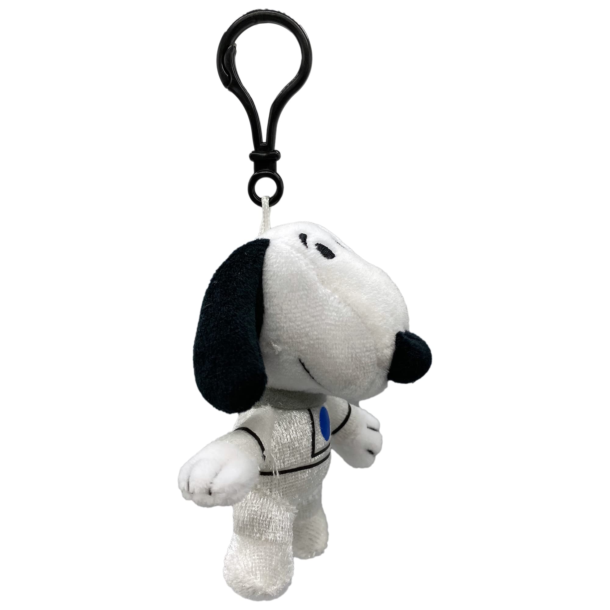 JINX Snoopy in Space Snoopy in White Astronaut Suit Clipsters Toy, 4-in Plush Hangers from Apple TV+ Series for Fans Ages 3+