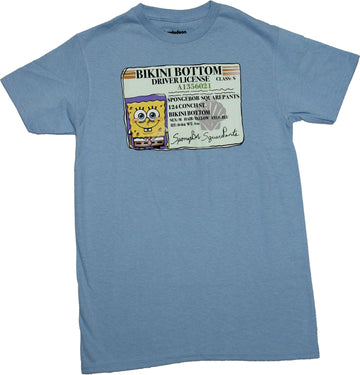 Spongebob Squarepants Mens T-Shirt - Bikini Bottom Driver License