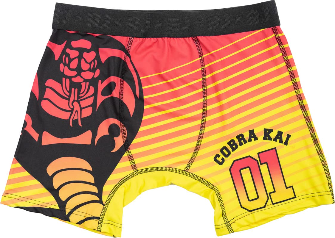 Ripple Junction Cobra Kai Mens Boxer Briefs Underwear Cobra Logo Jersey Style All Over Print