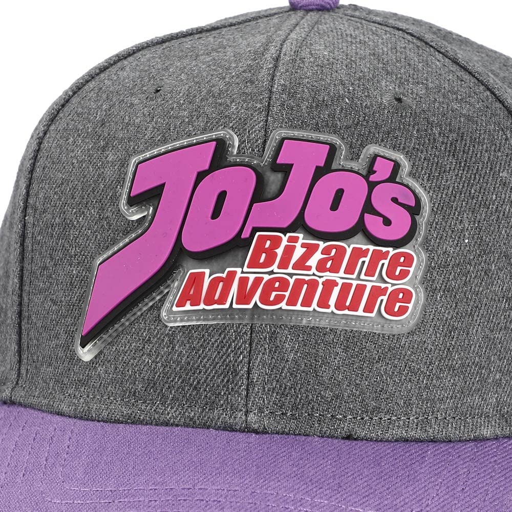 JoJo's Bizarre Adventures Anime Cartoon Logo Under Bill Art Snapback Hat Grey