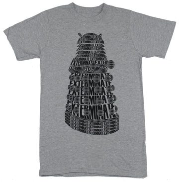 Doctor Who Mens T-Shirt - Dalek Made of Hundreds of Show Quotes