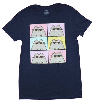 Pusheen Mens T-Shirt - 6 Pastel Boxes of Sunglass Wearing Cat