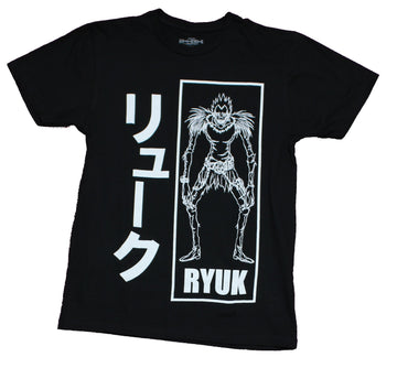 Death Note Mens T-Shirt - Ryuk Boxed Next to Kanji