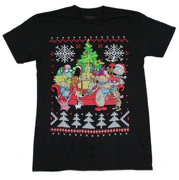 Nicktoons Mens T-Shirt - Christmas Xmas Stylee Sweater Style Group
