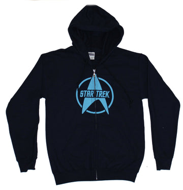 Star Trek Mens Hoodie Sweatshirt - Star Fleet Circle Word Logo Image