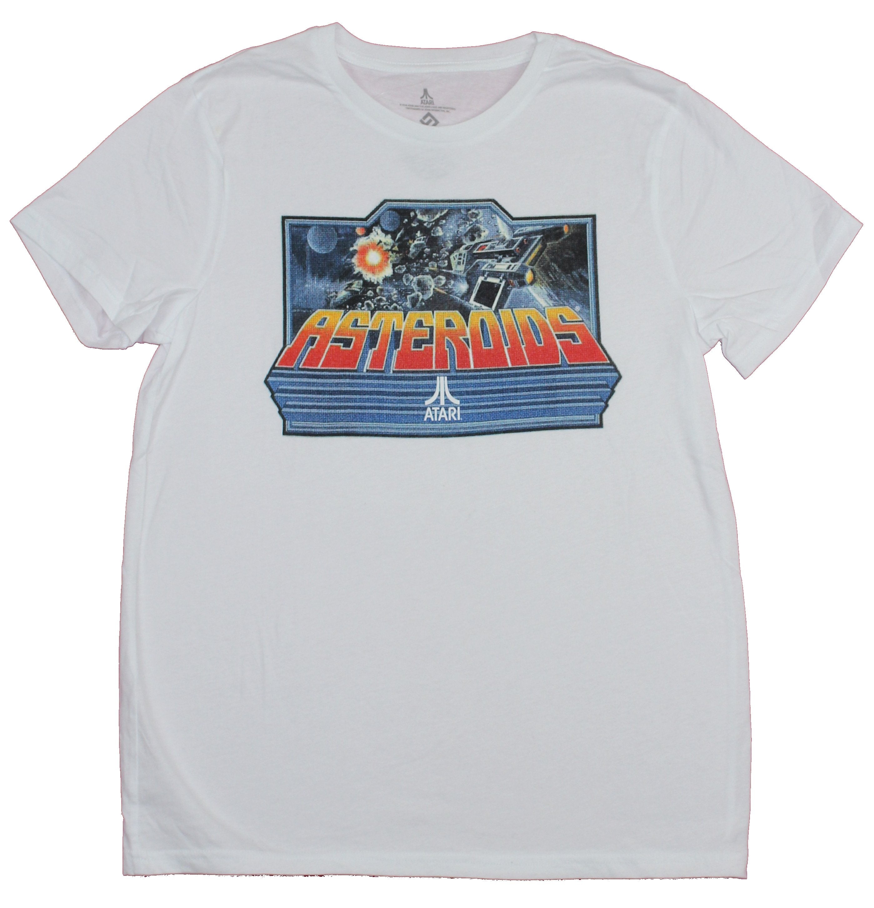 Asteroids Mens T-Shirt - Atari Arcade Art Framed