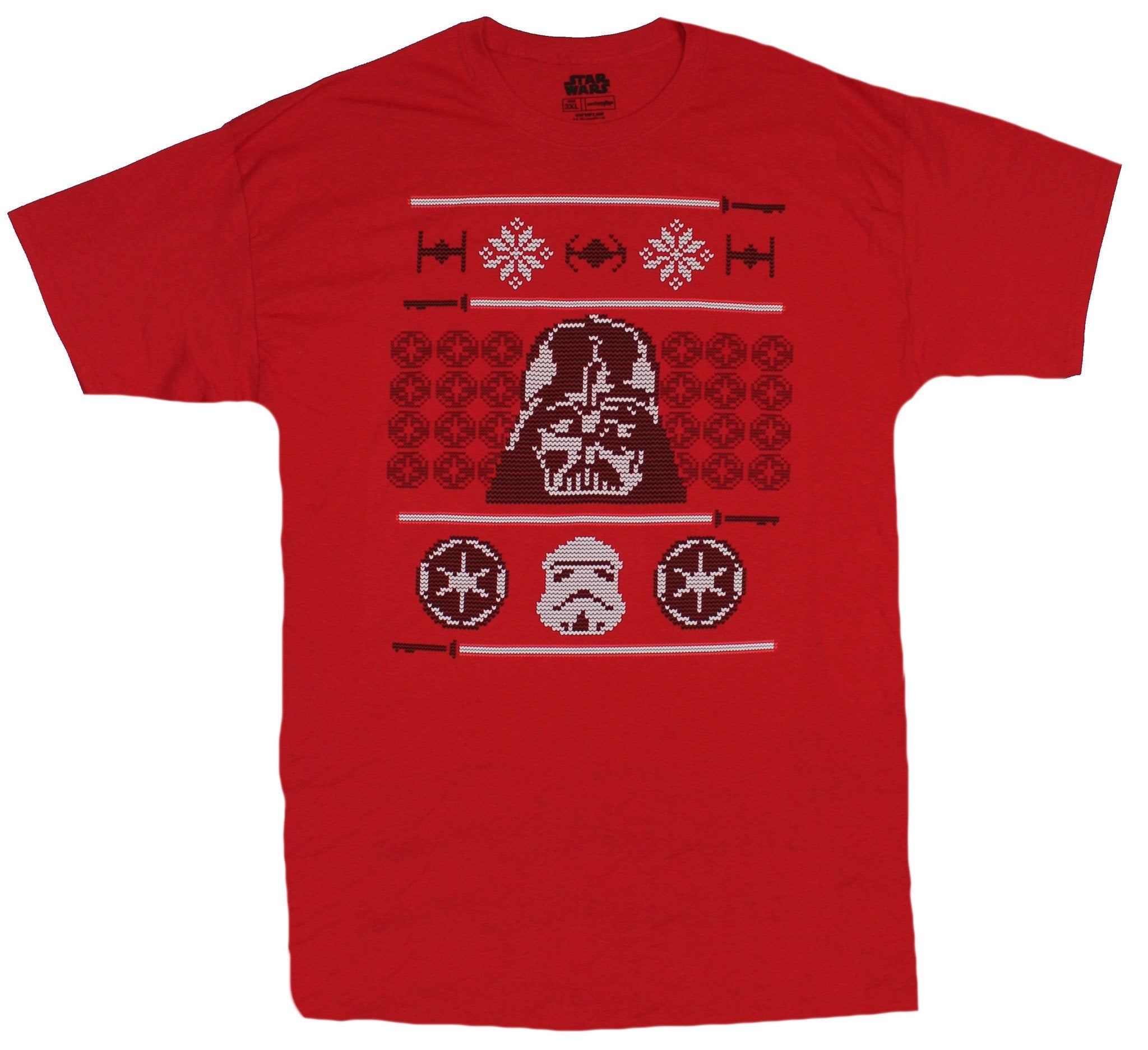 Star Wars Mens T-Shirt - Imperial Darth Vader Ugly Sweater Image