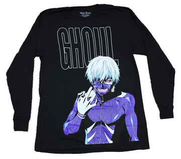 Tokyo Ghoul Mens Long Sleeve T-Shirt - Ghoul Suited Image Under Ghoul
