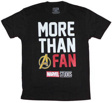 Marvel Studios Comics Mens T-shirt - More Than a Fan Movie Schedule Back