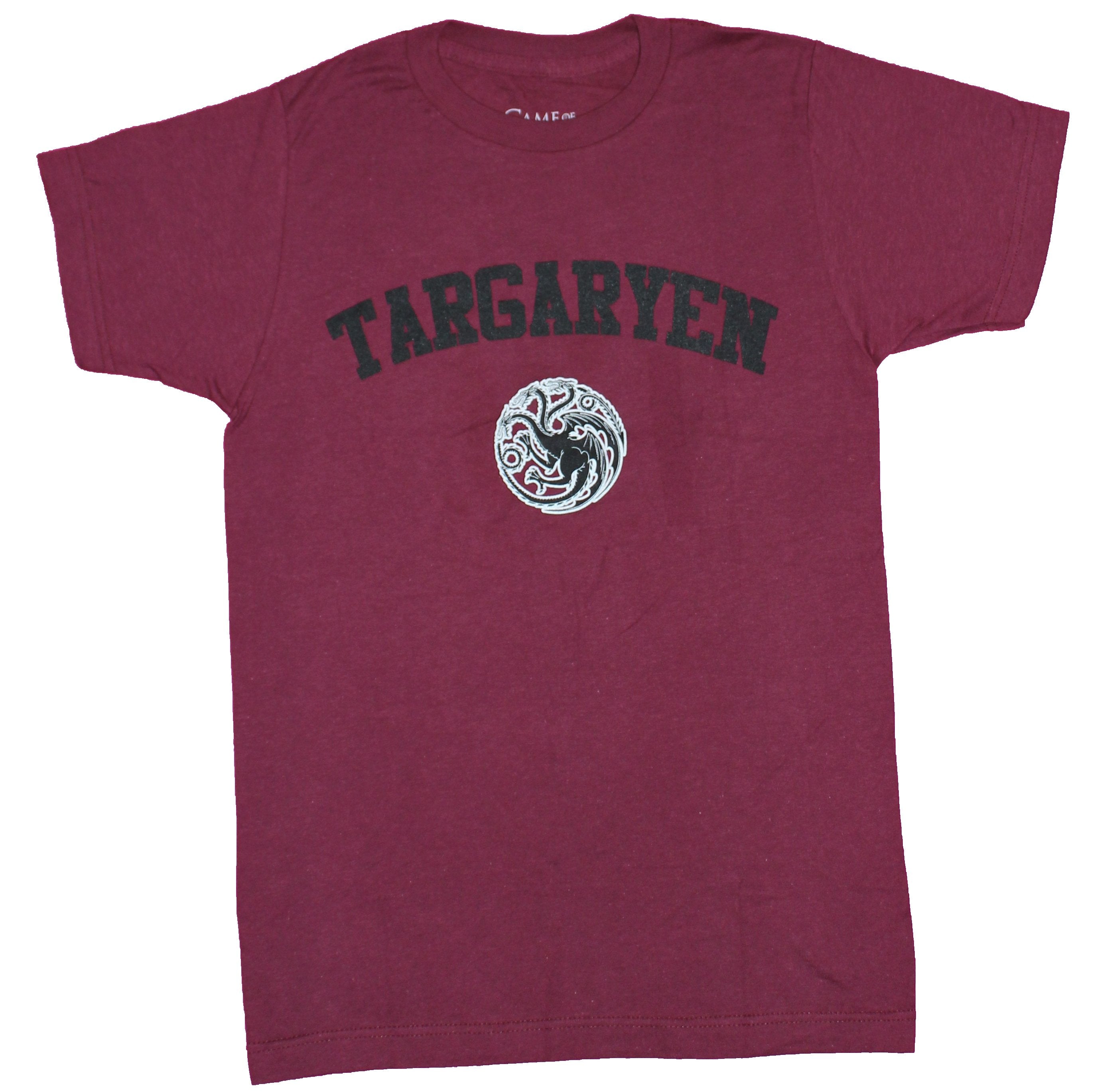 Game of Thrones Mens T-Shirt - Targaryen Name Front Big Sigil Back
