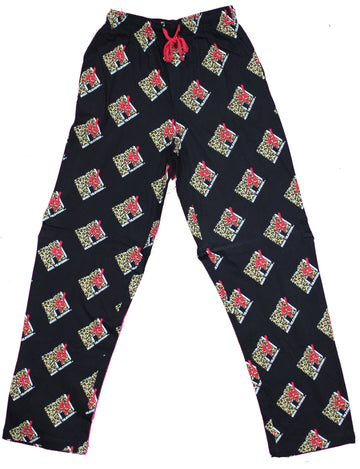 MTV Leopard Logo Allover Cotton Mens Lounge Pajama Pants