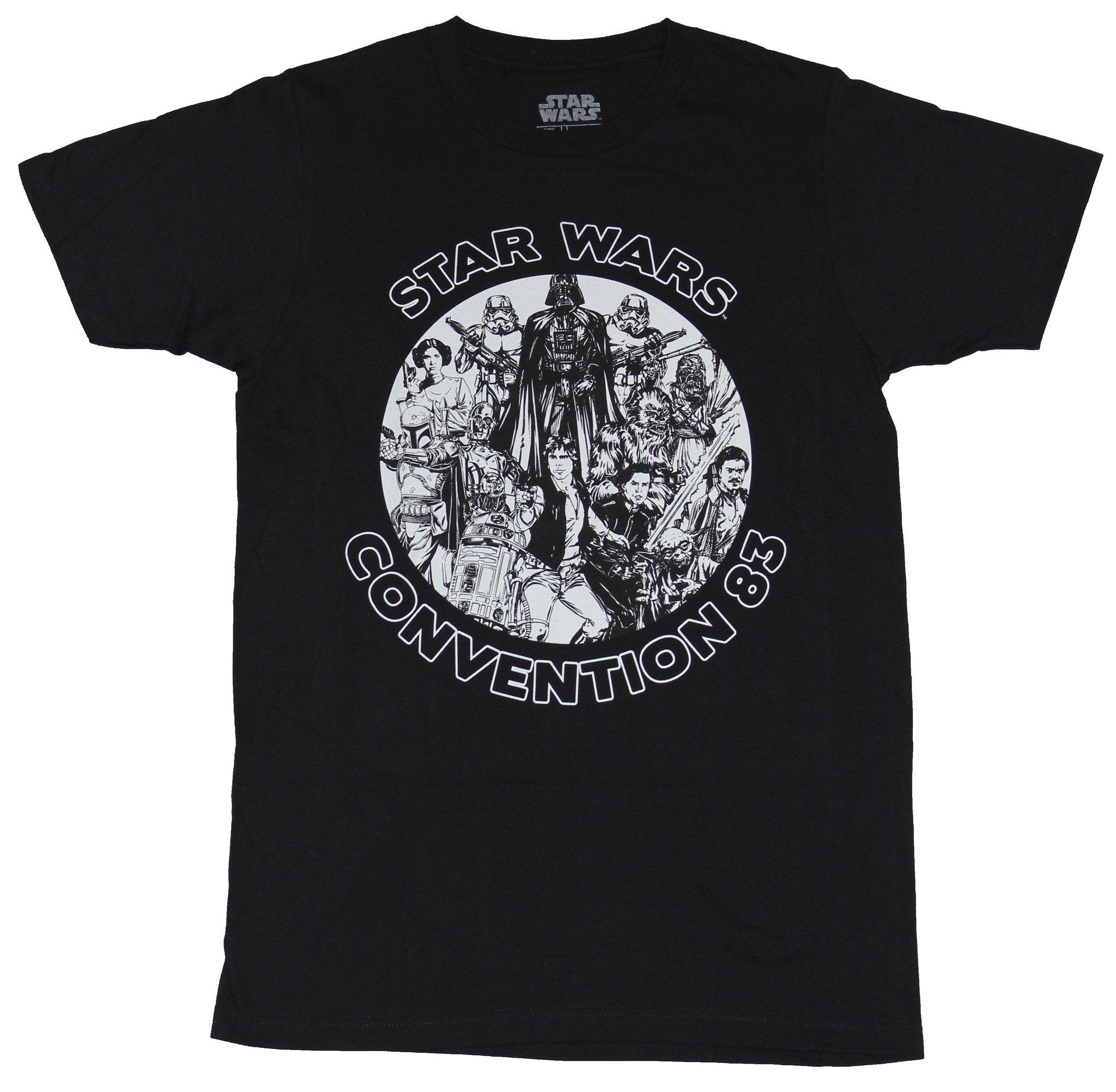 Star Wars  Mens T-Shirt - Star Wars Convention 83 White Character Circle Image