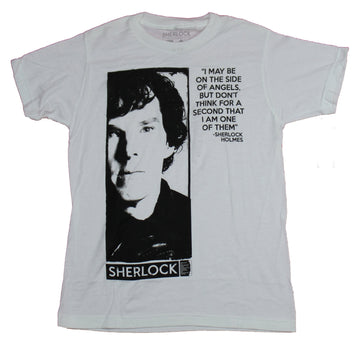 Sherlock Mens T-Shirt - Face Image May Be on the Side of Angles But