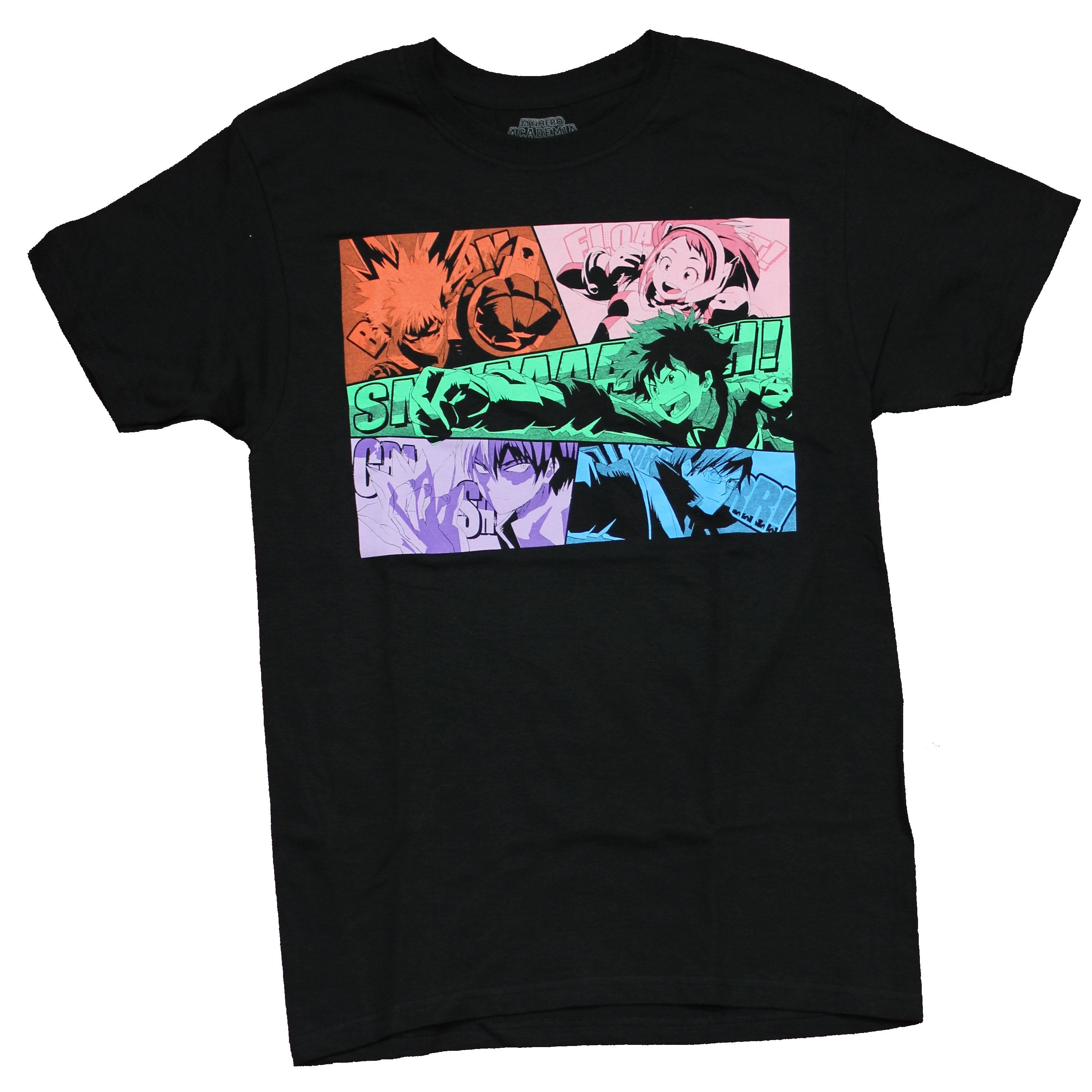 My Hero Academia Mens T-Shirt - Solid Color Action Boxes