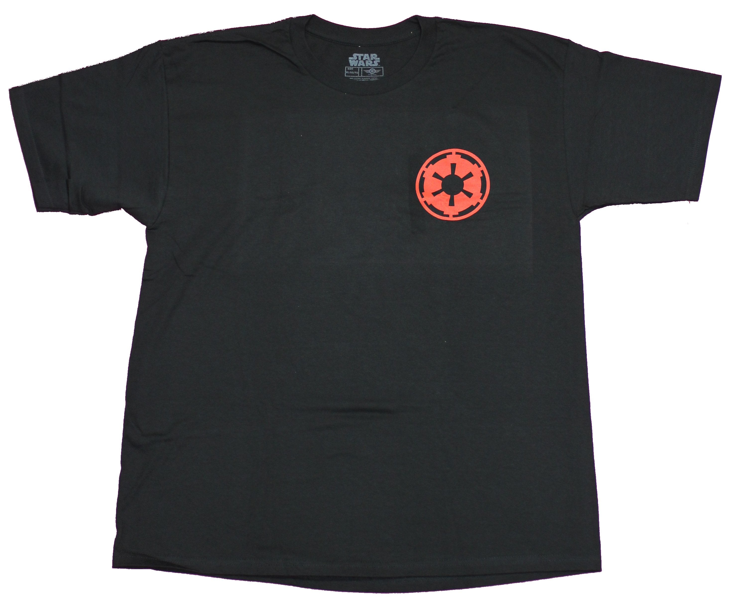 Star Wars Mens T-shirt - Empire Lapel Darth Vader Over Stormtrooper Back