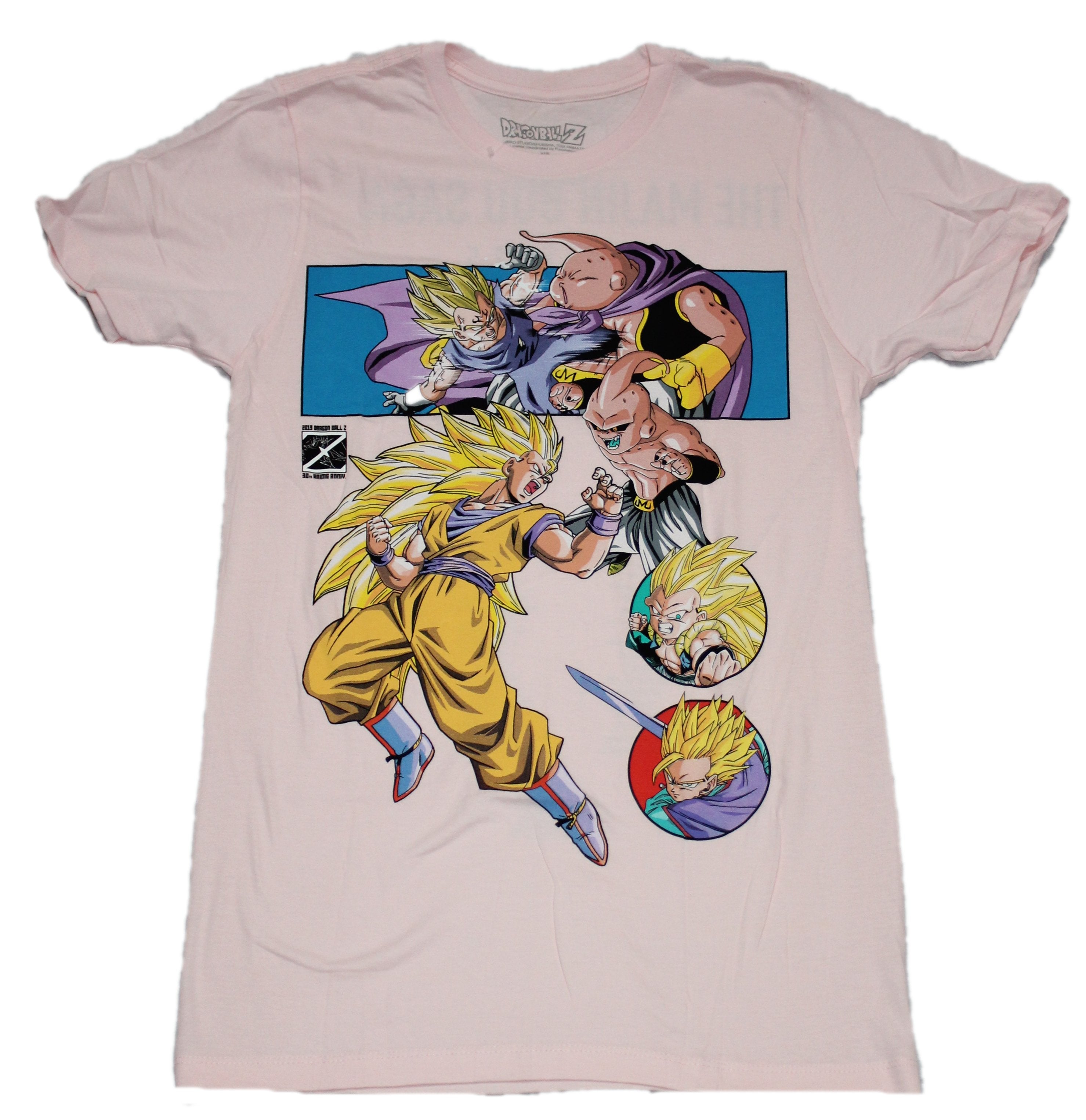 Dragon Ball Z Mens T-Shirt - Majin Buu Saga Action Front Episodes Bac
