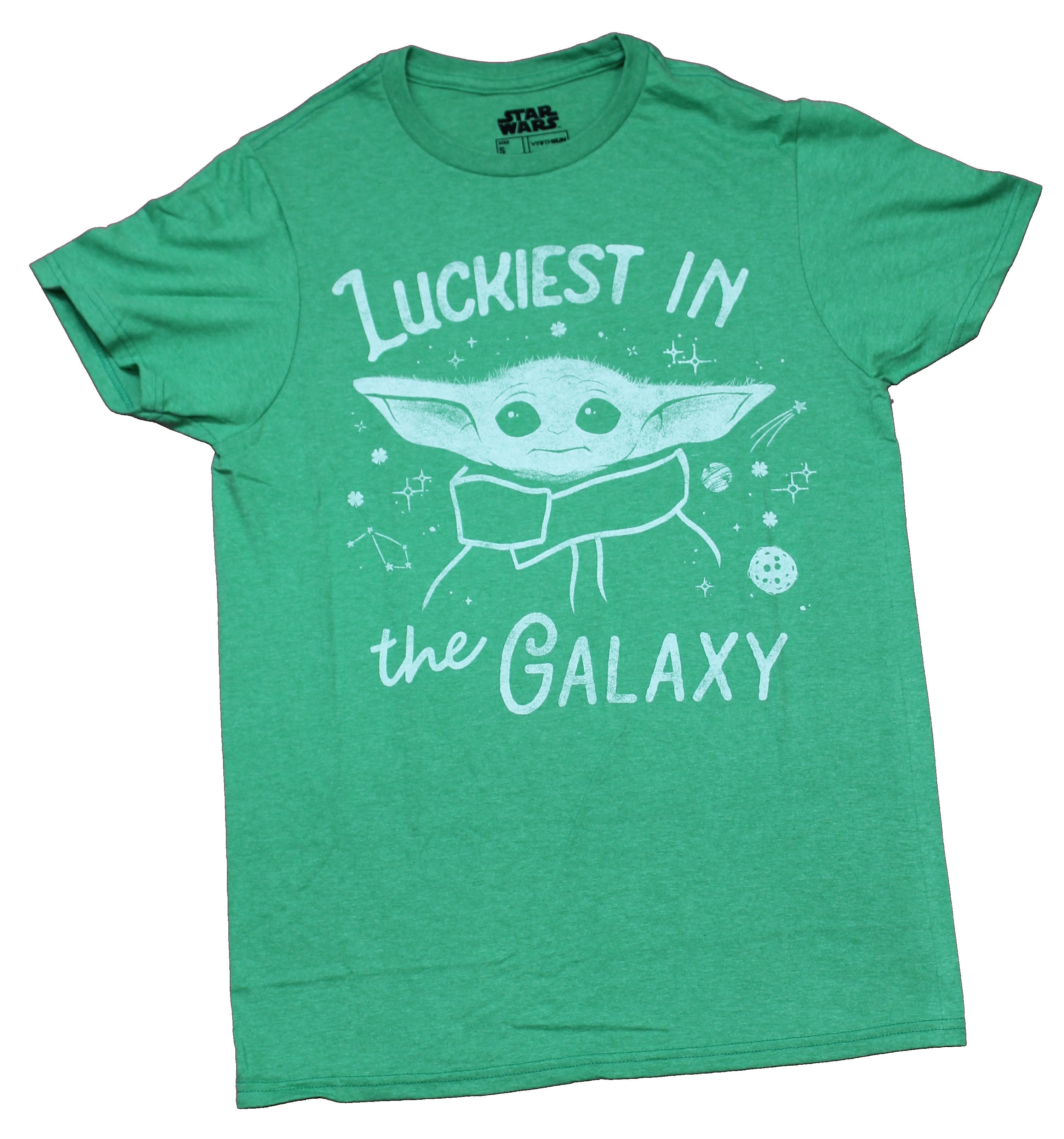 Star Wars The Mandalorian Mens T-Shirt - Luckiest in the Galaxy Grogu