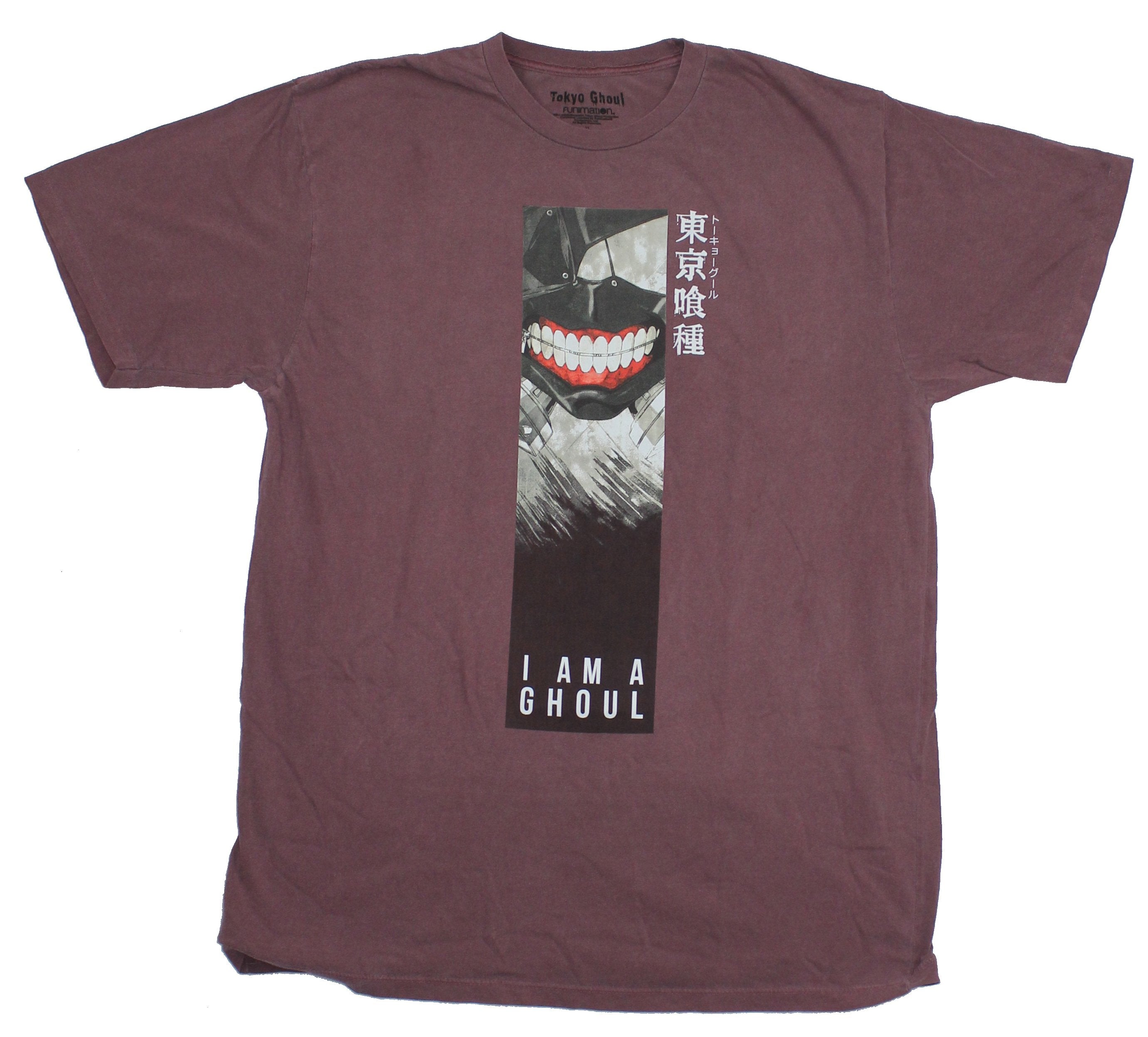 Tokyo Ghoul Mens T-Shirt - Smiling Ghoul Face I Am A Ghoul