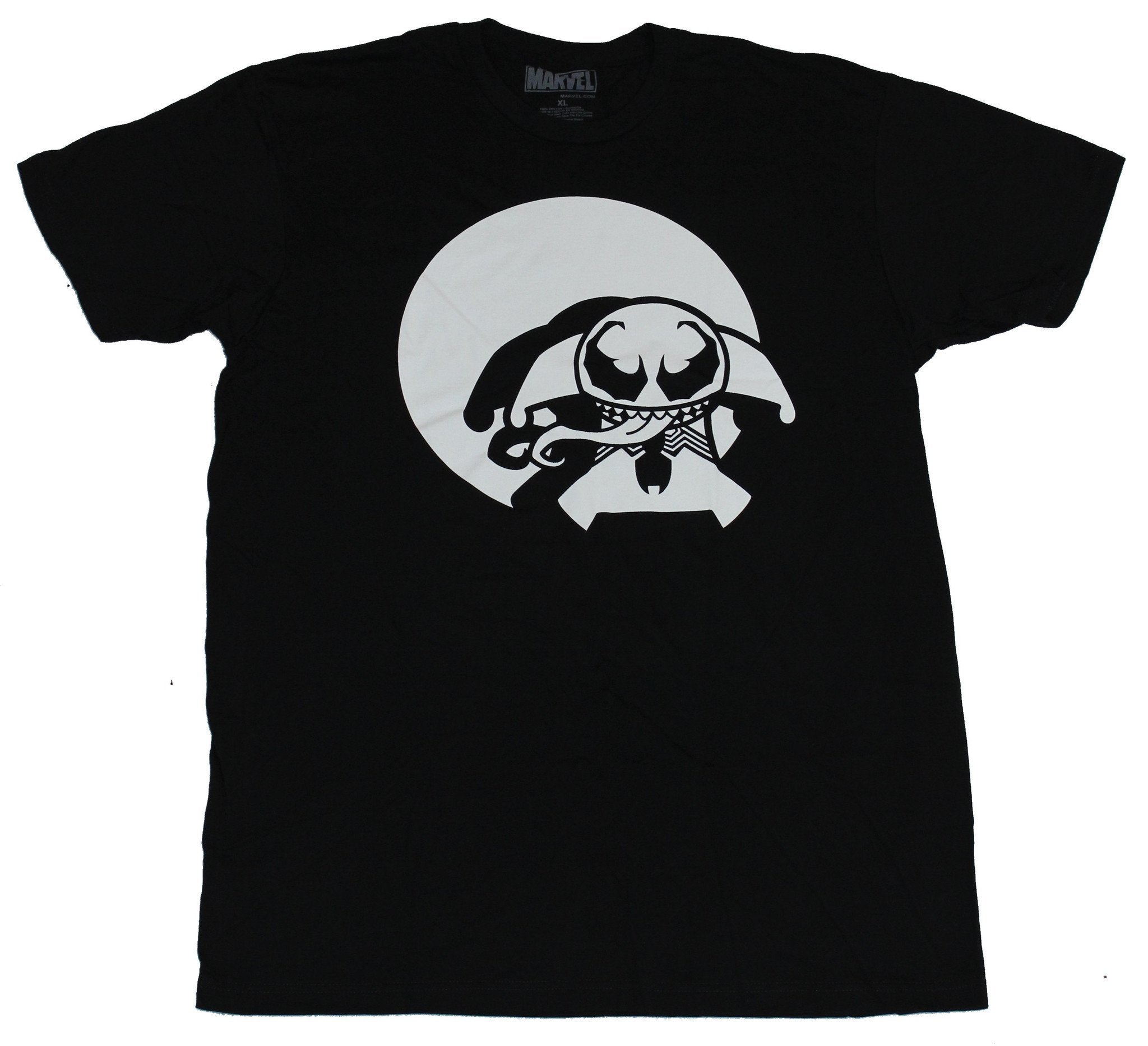 Venom (Marvel Comics) Mens T-Shirt - Chibi Style Moonlit Baby Venom Image