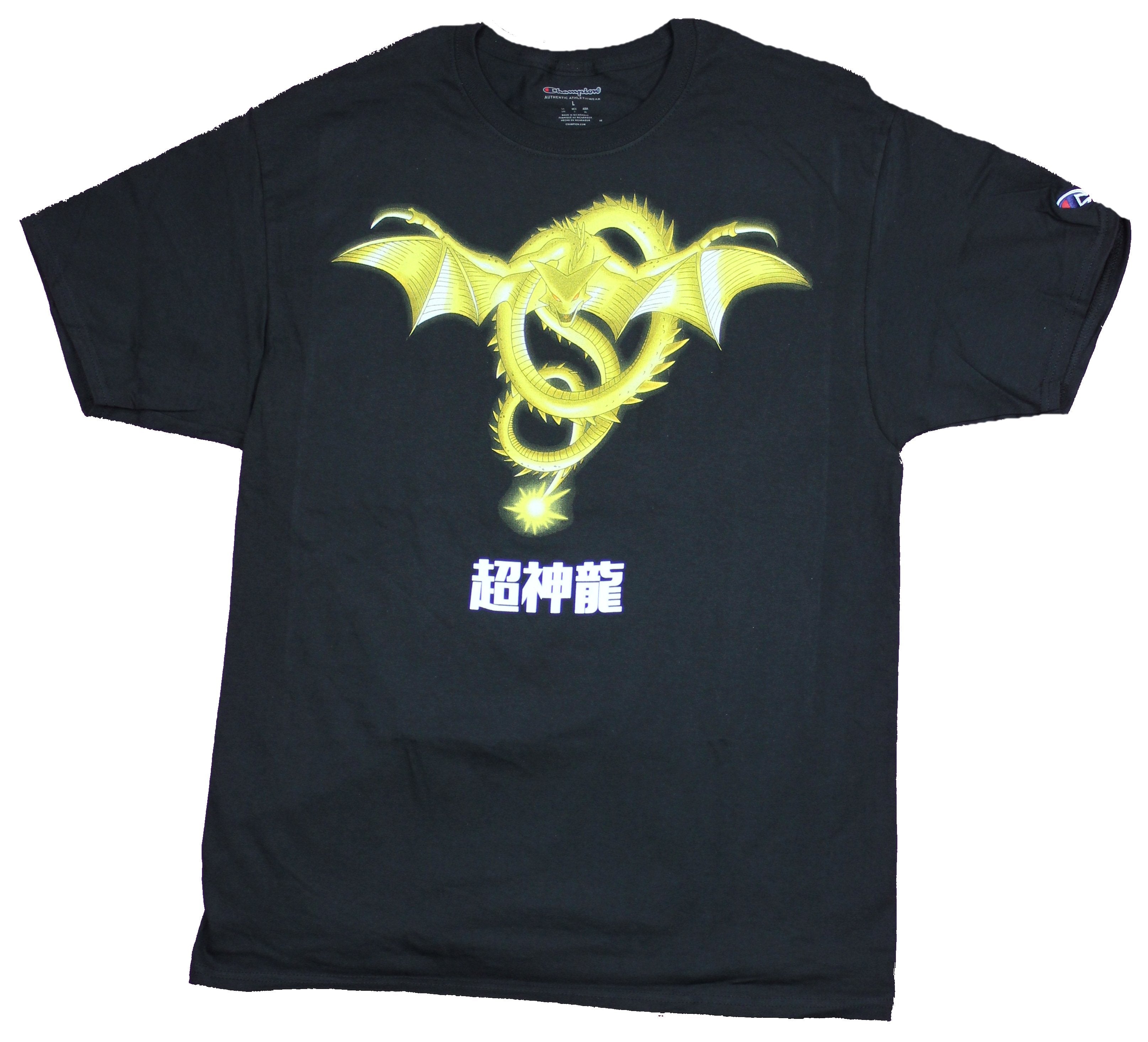 Dragon Ball Z Champion Mens T-Shirt - Golden Shenron Dragon Image