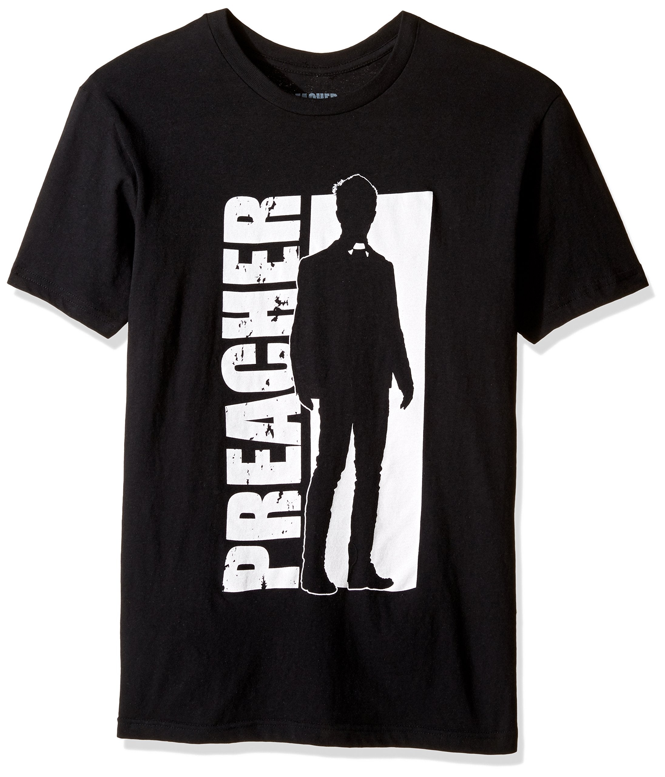 Preacher AMC Mens T-Shirt - Silhouette of Preacher Against Name
