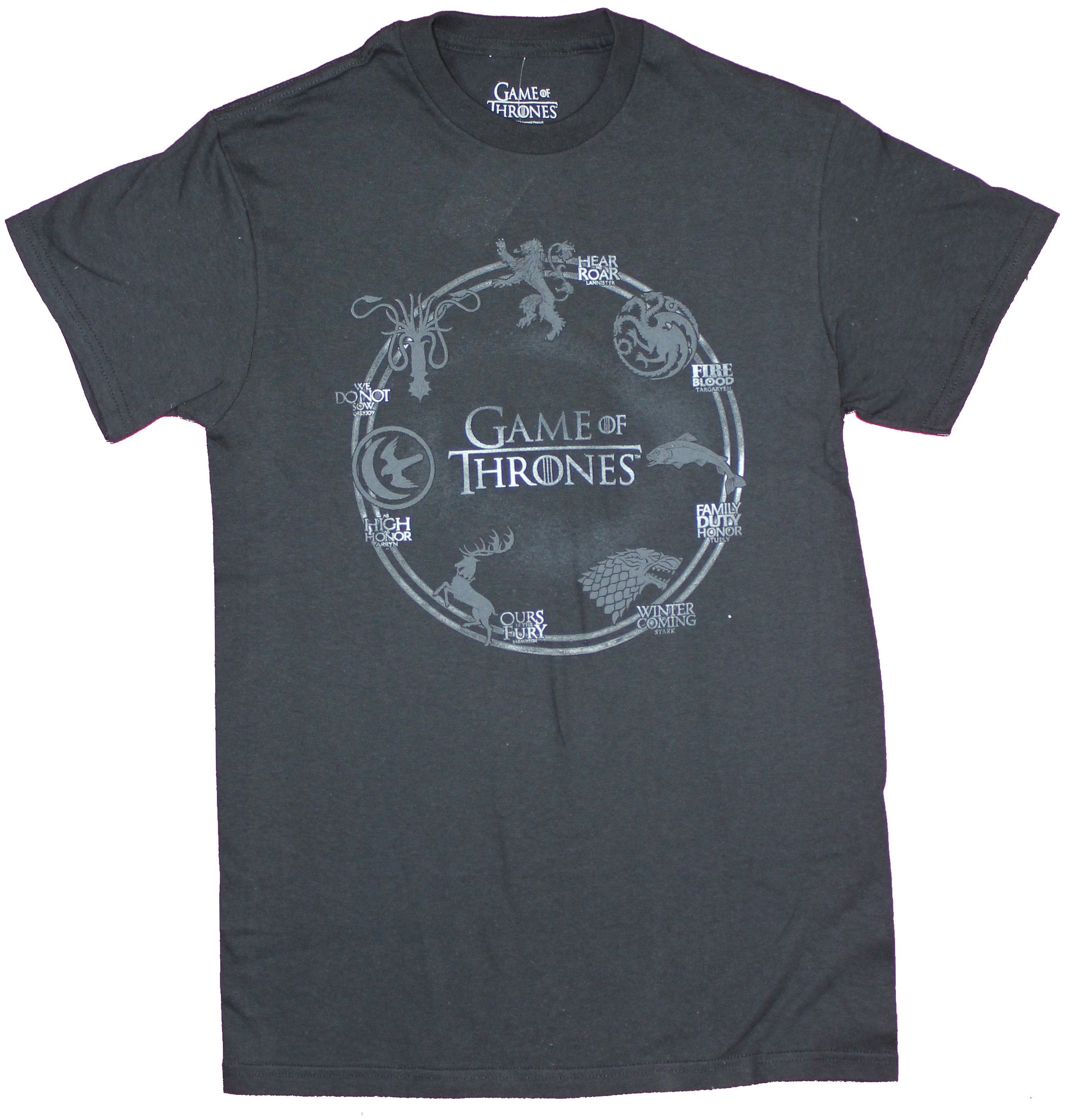 Game of Thrones Mens T-Shirt  - 7 Houses Circled Image