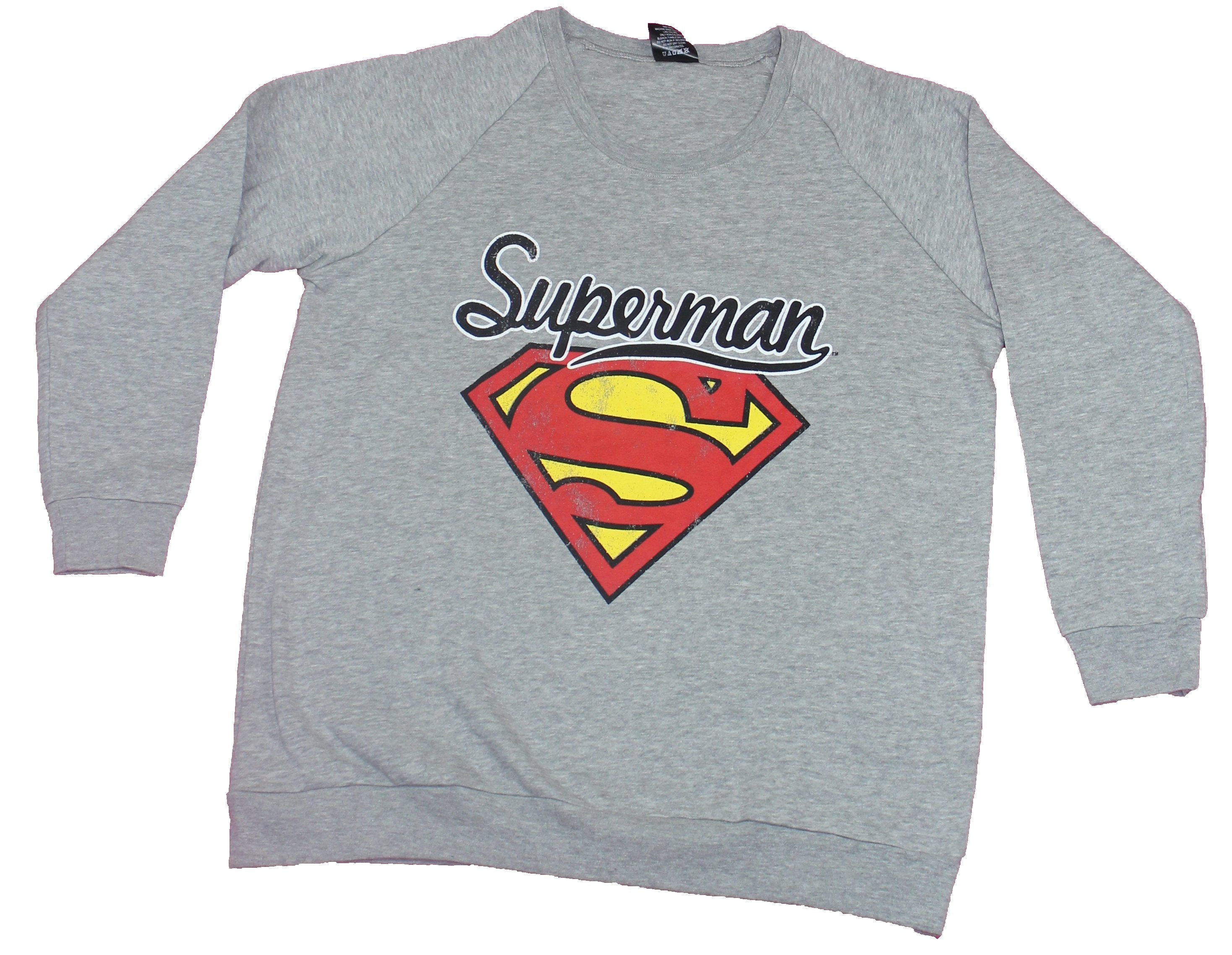 Superman Crewneck Sweatshirt - Logo Under Script Name Image