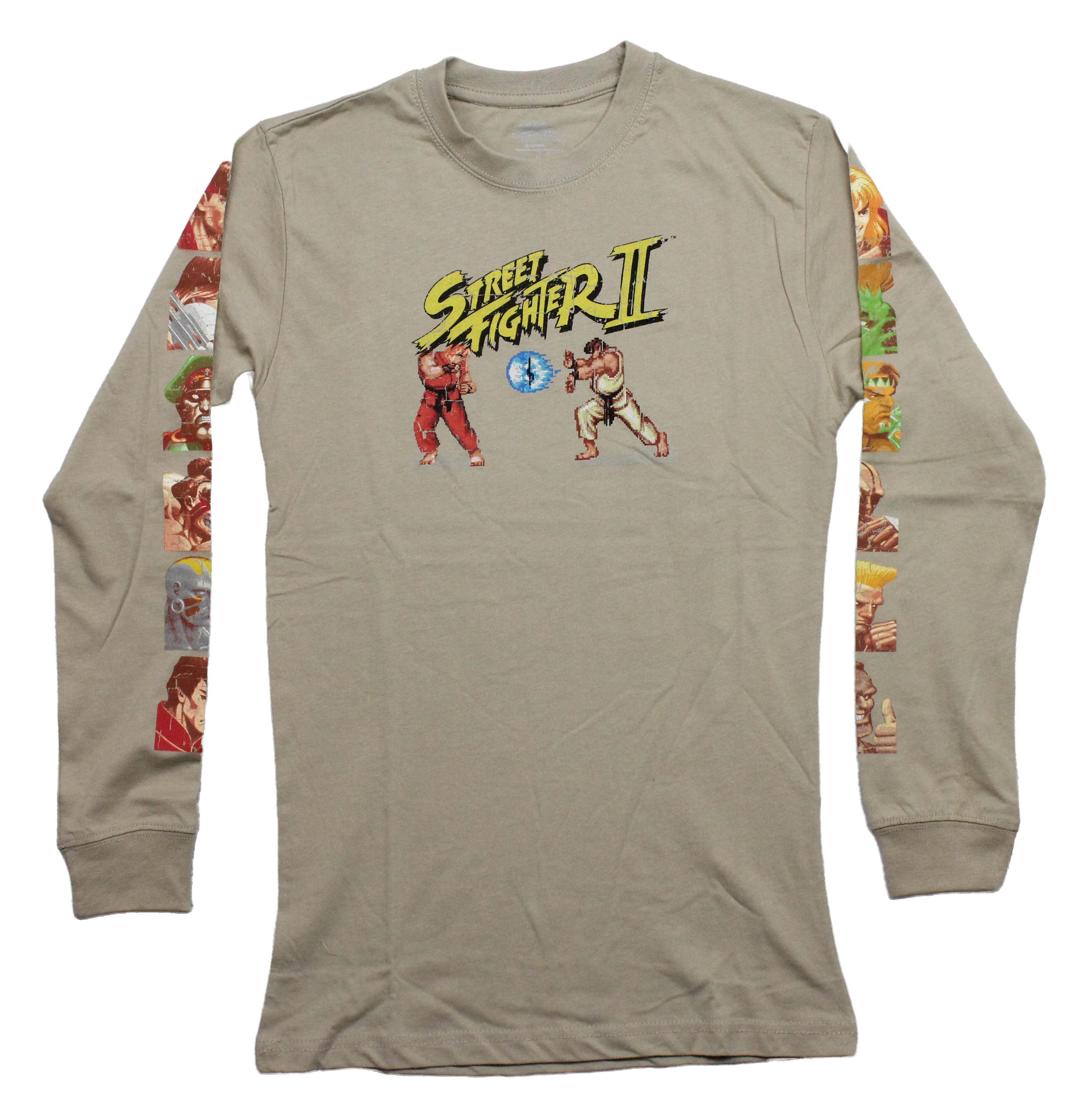 Street Fighter II Mens T-Shirt  Battle Power Move Group Back