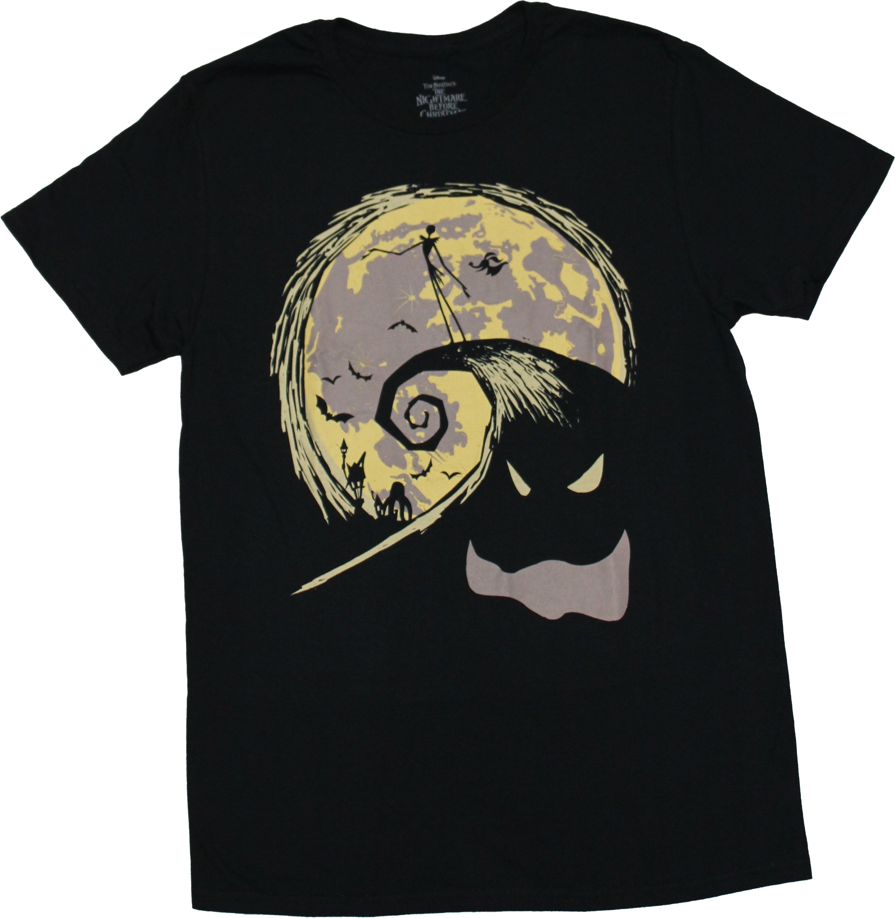 Nightmare Before Christmas Mens T-Shirt - Silhouette Jack Ooogie Boogie