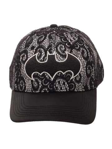 DC Comics Batman Women's Lace Baseball Hat with Curved Bill