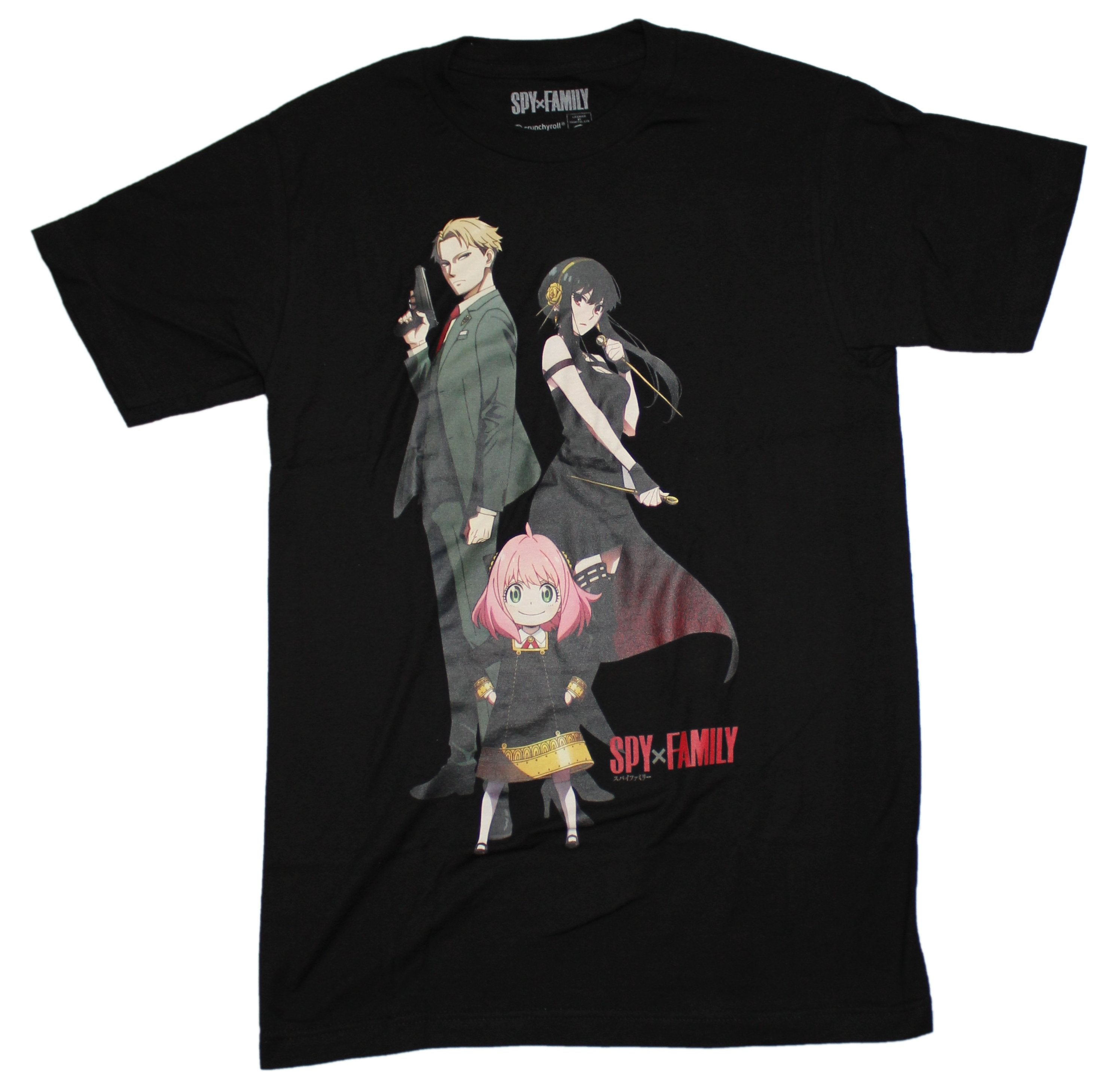 Spy Family Mens T-Shirt -  Loid Anya & Yor Trio And Logo