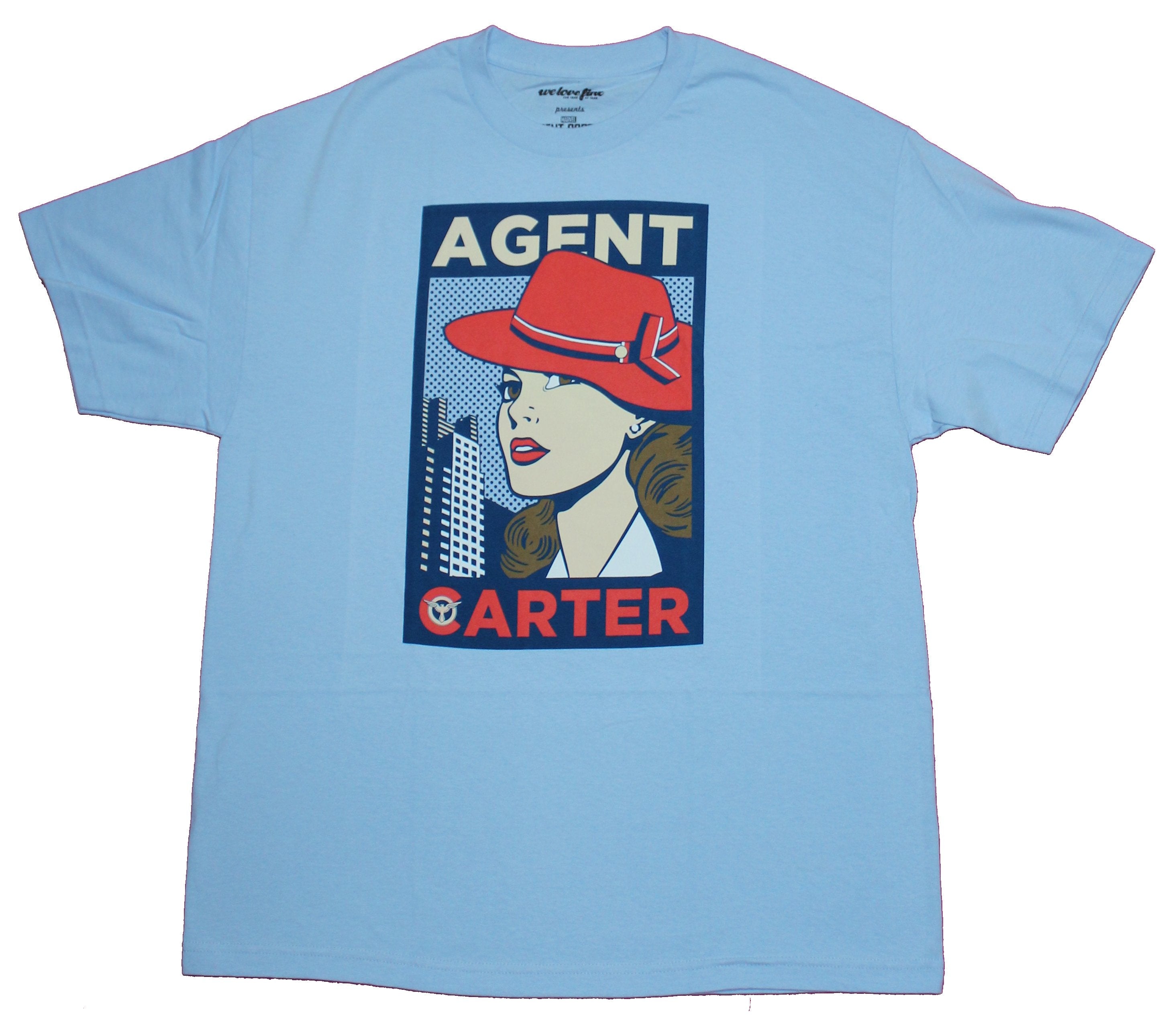 Agent Carter Mens T-shirt - Newsprint Style Headshot Image