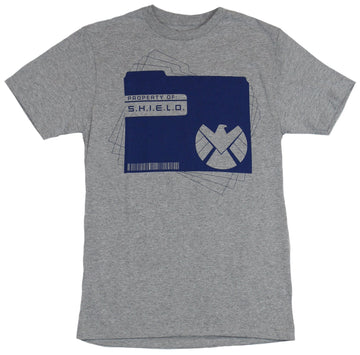 SHIELD  (Marvel Comics) Mens T-Shirt - S.H.I.E.L.D. File Folder Logo Image