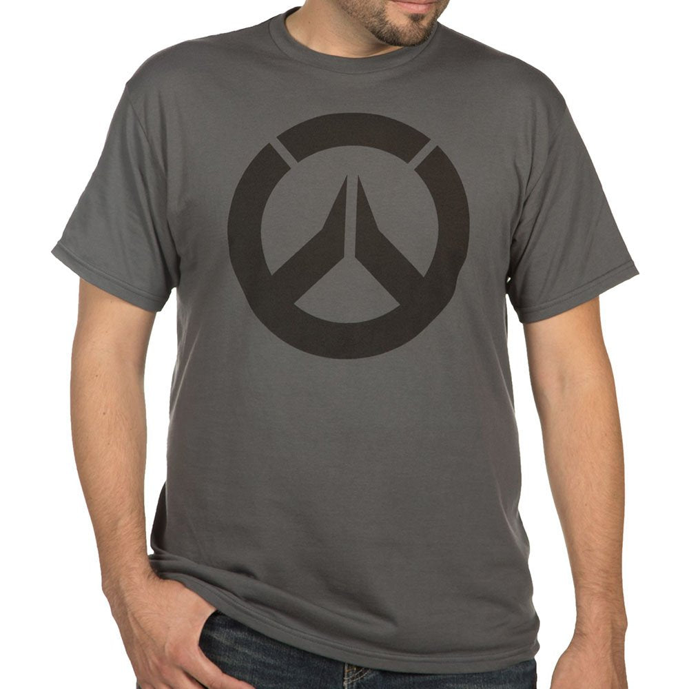 Overwatch Mens T-Shirt  - Simple Circle Logo Front & Back Image